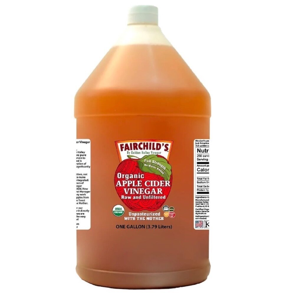 26400948512-新貨Fairchild's 128oz(1加侖） 蘋果醋 [費爾先生] 未稀釋、最純、最原始的 “生” 蘋果醋，無糖生酮