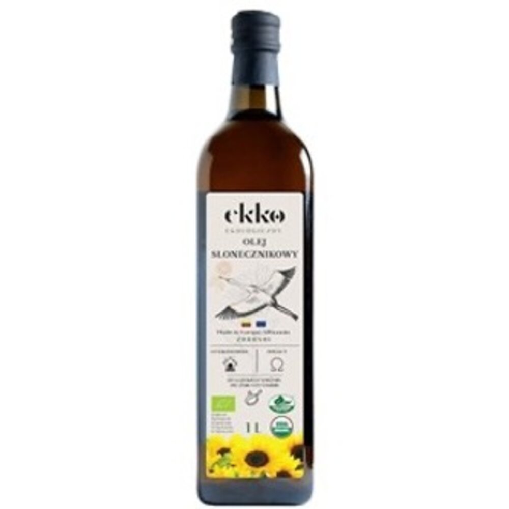 26623193809-EKKO~ 立陶宛 『自然農法』冷壓葵花子油 1L，生態純淨，穩定種子油，適合烹飪、烘焙等料理