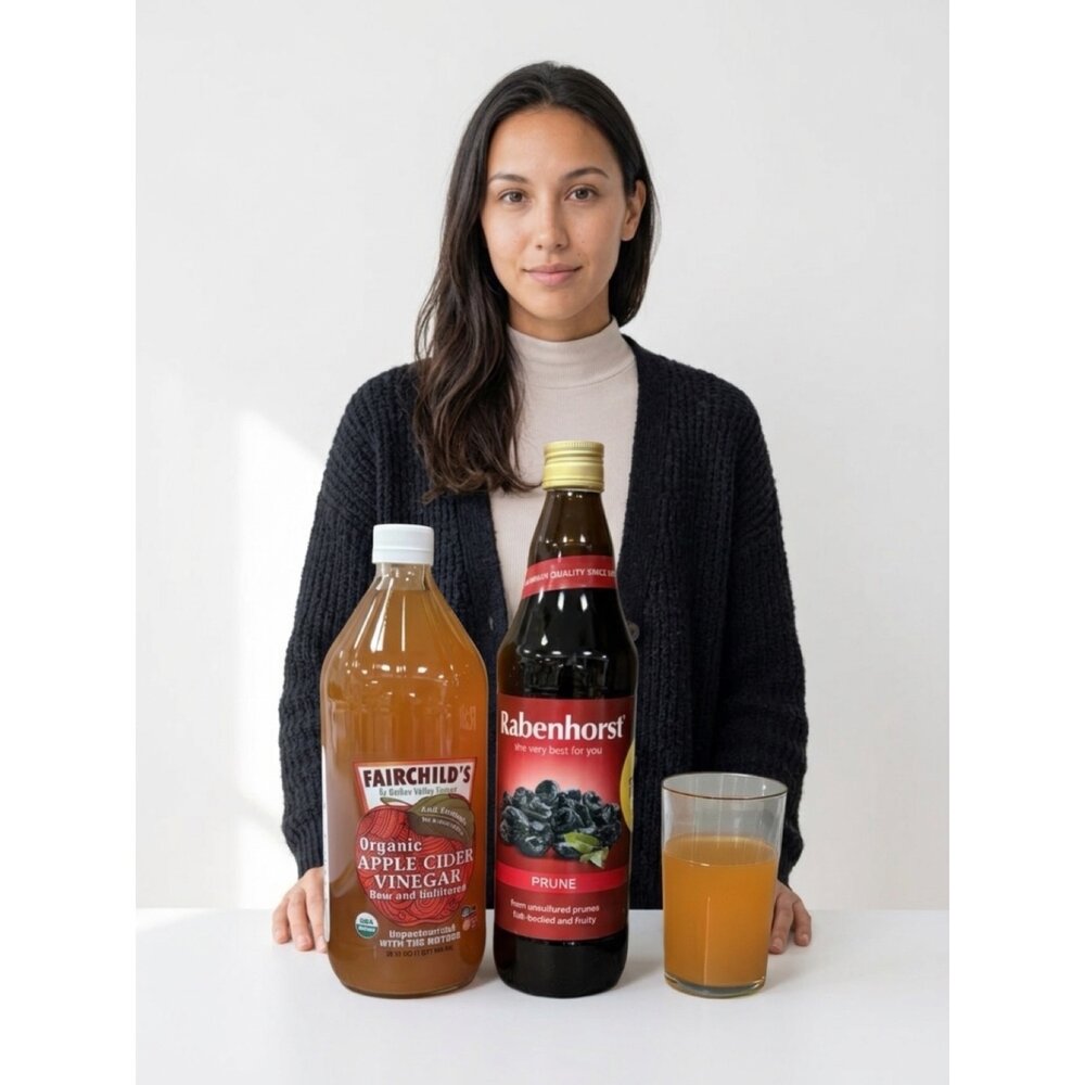 『純、真 的32oz費爾 Fairchild's 有機蘋果醋(不混水、不摸魚的)+德國 Rabenhorst 西梅汁75-圖片-1