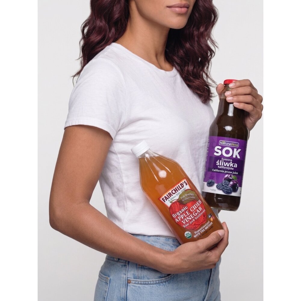 862253252308-『純、真 的32oz費爾有機蘋果醋（不混水、不摸魚的）＋波蘭 鮮榨 西梅汁750ml （純果汁）』 ，真的是夏日救星！！