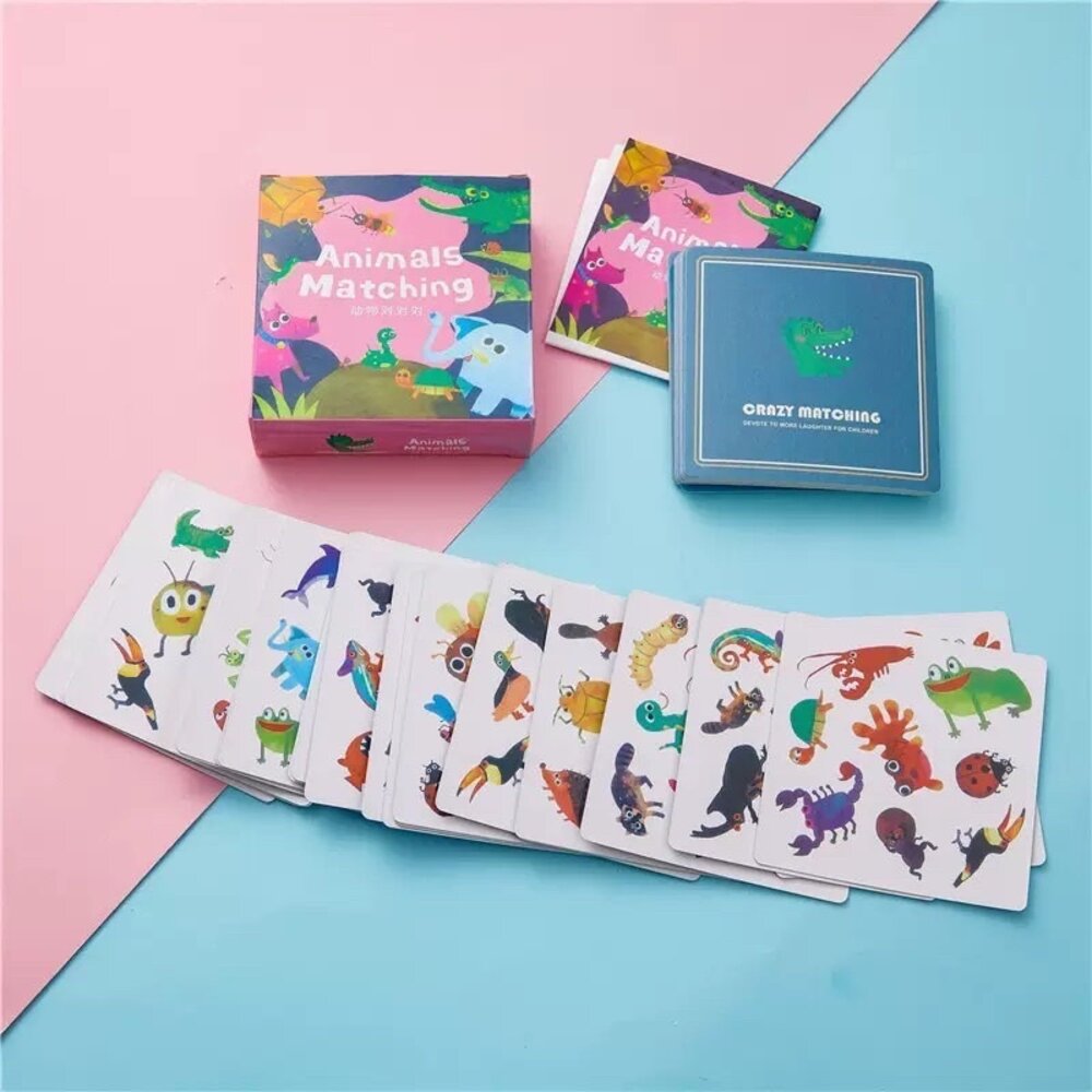 媽媽買 眼明手快 瘋狂對對碰 動物對對碰 紙卡配對 瘋狂對對樂 親子遊戲 桌遊 益智遊戲 眼明手快桌遊-圖片-3