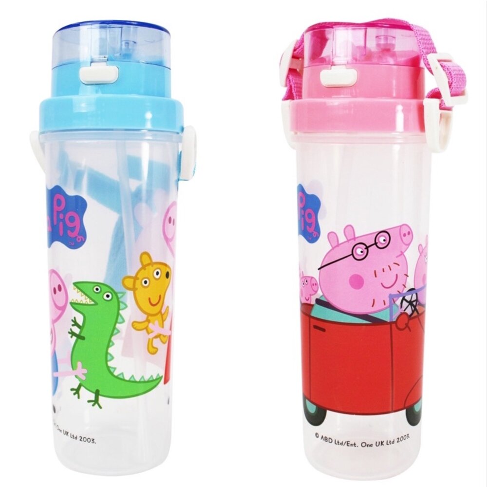 000033-媽媽買 吉伊卡哇 佩佩豬 汪汪隊立大功 巧虎 角落小夥伴 KITTY 美樂蒂 大耳狗 小巧吸管水壺(500ml)
