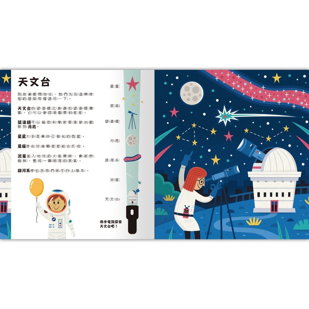 媽媽買 Spotlight!夜遊探險書 禾流文創 互動式童書 手電筒書 夜遊探險 兒童啟蒙書 找找看遊戲-圖片-2