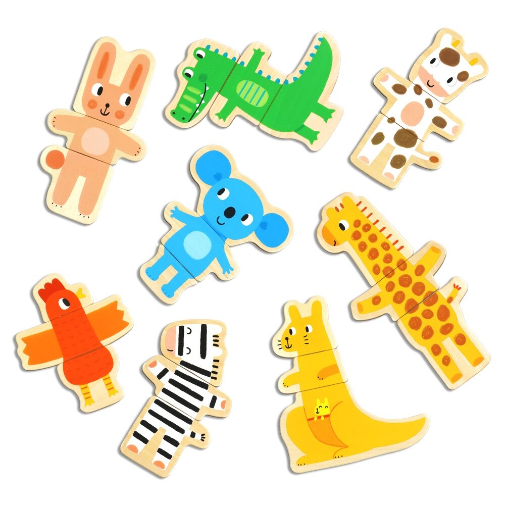 媽媽買 木質磁鐵動物拼圖 華碩文化 冰箱磁鐵 白板磁鐵 認知拼圖 動物拼圖 磁鐵拼圖 認知書-圖片-3