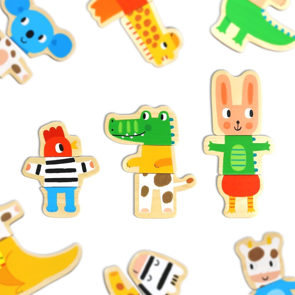 媽媽買 木質磁鐵動物拼圖 華碩文化 冰箱磁鐵 白板磁鐵 認知拼圖 動物拼圖 磁鐵拼圖 認知書-圖片-6