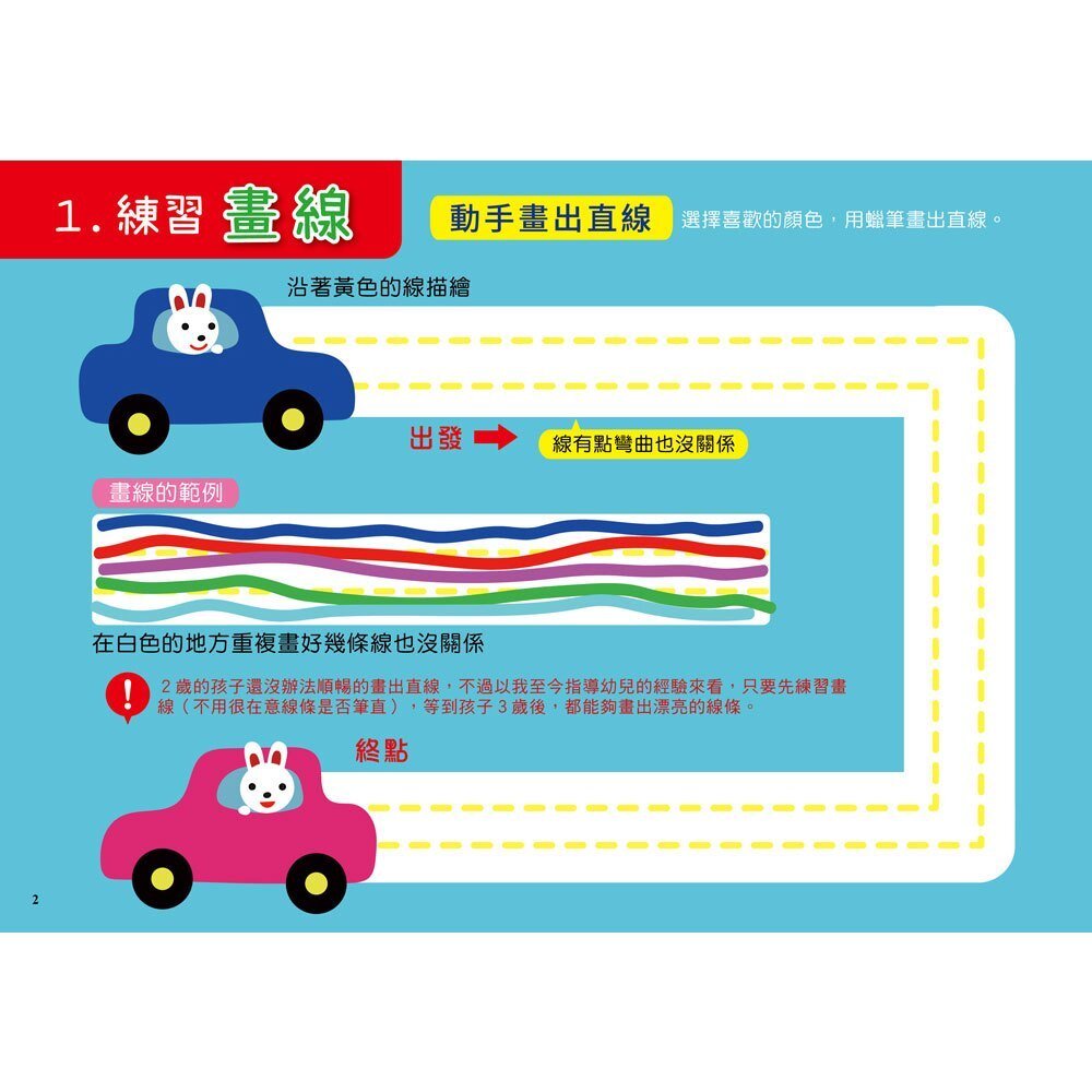 媽媽買 畫畫練習 幼福文化 1日5分の恐龍畫畫練習 1日10分の運筆畫畫練習 塗畫本 陪孩子一起畫畫-圖片-5