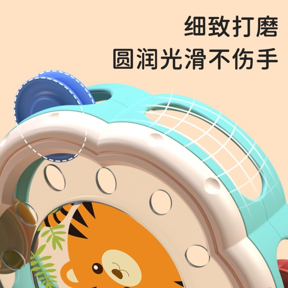 媽媽買 手拍鈴鼓 手拍鼓 拍拍鼓 搖鈴 音樂玩具 打擊樂器-圖片-3