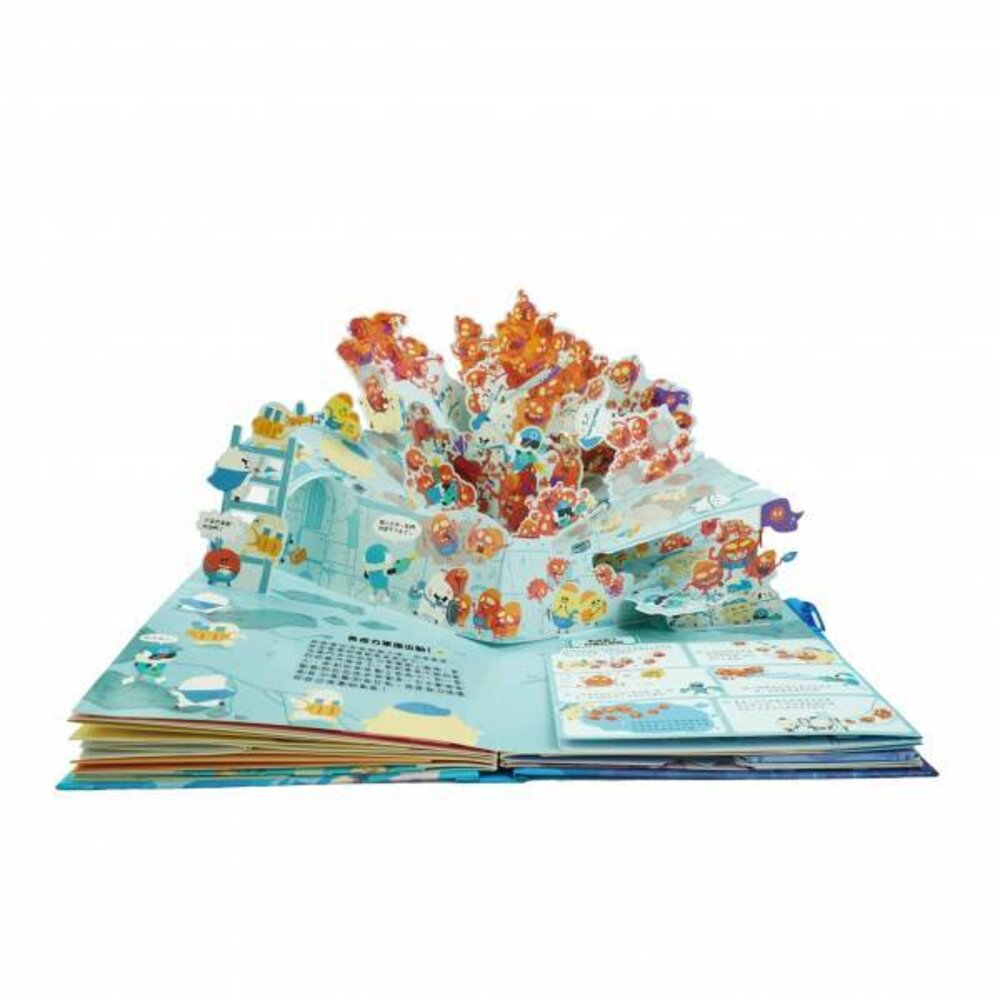 媽媽買 免疫軍團大作戰 禾流文創 人體知識立體書 立體機關書 免疫力科普 健康教育 親子互動遊戲-圖片-1