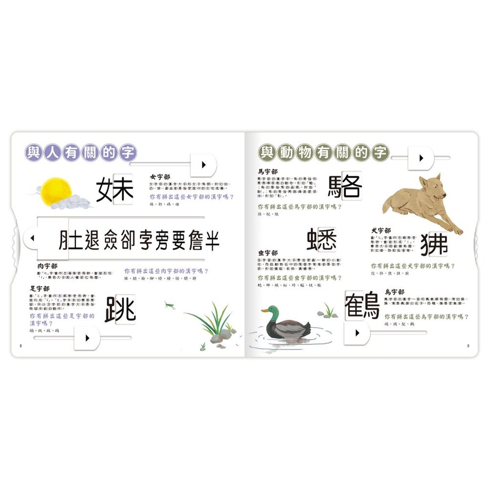 媽媽買 文字好好玩 禾流文創 機關操作書 兒童識字書 國字基礎學習 動手互動書 親子共讀好物 兒童國字學習工具-圖片-6