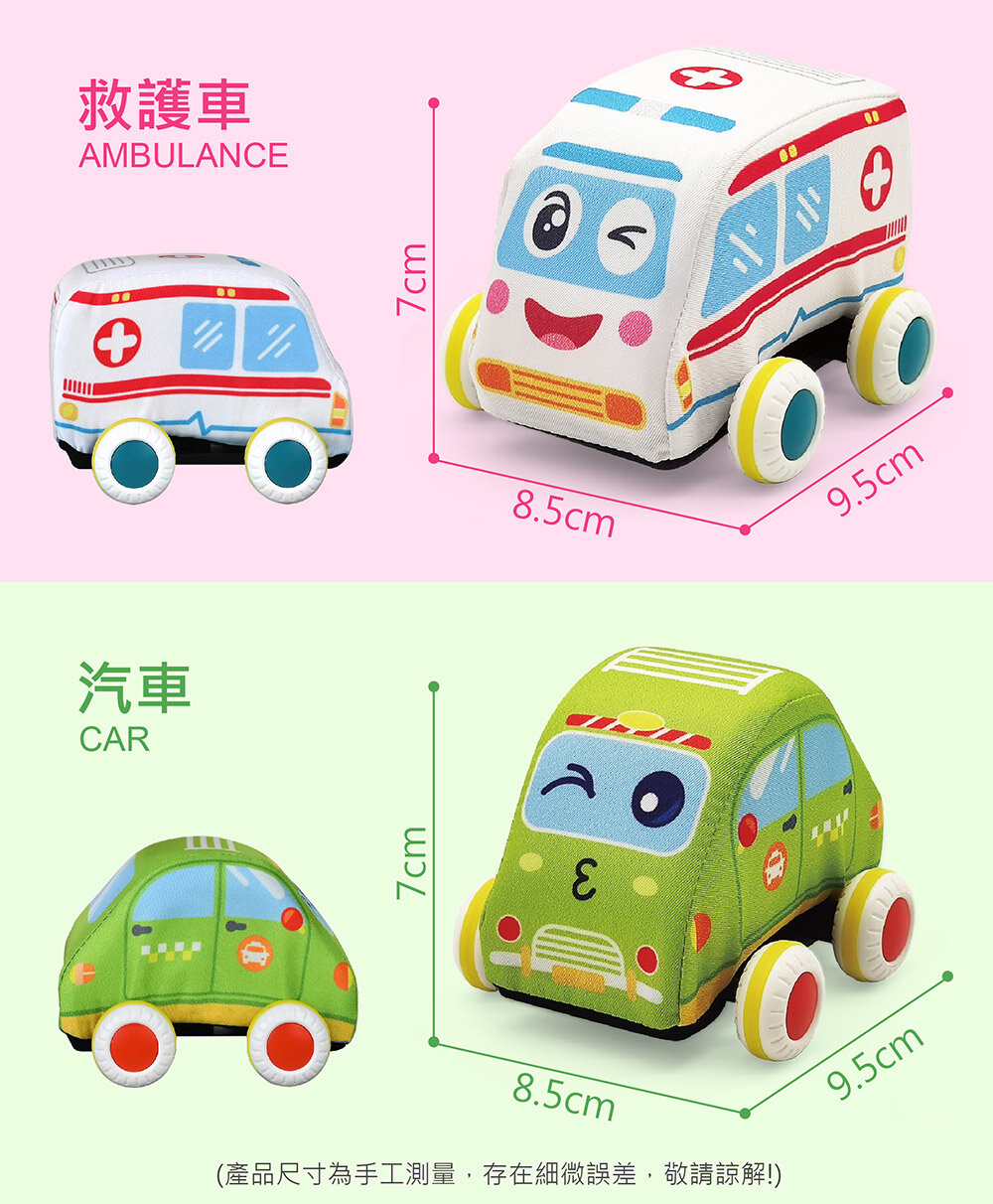 媽媽買 寶寶布製迴力玩具車 風車寶貝 FOOD超人 迴力車 可水洗玩具 救護車 消防車 幼兒交通工具-圖片-13
