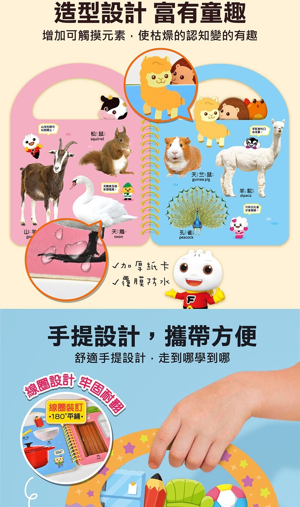 媽媽買 FOOD超人認知手提書 風車寶貝 8大主題 中英雙語 點讀互動 幼兒認知學習啟蒙書-圖片-10