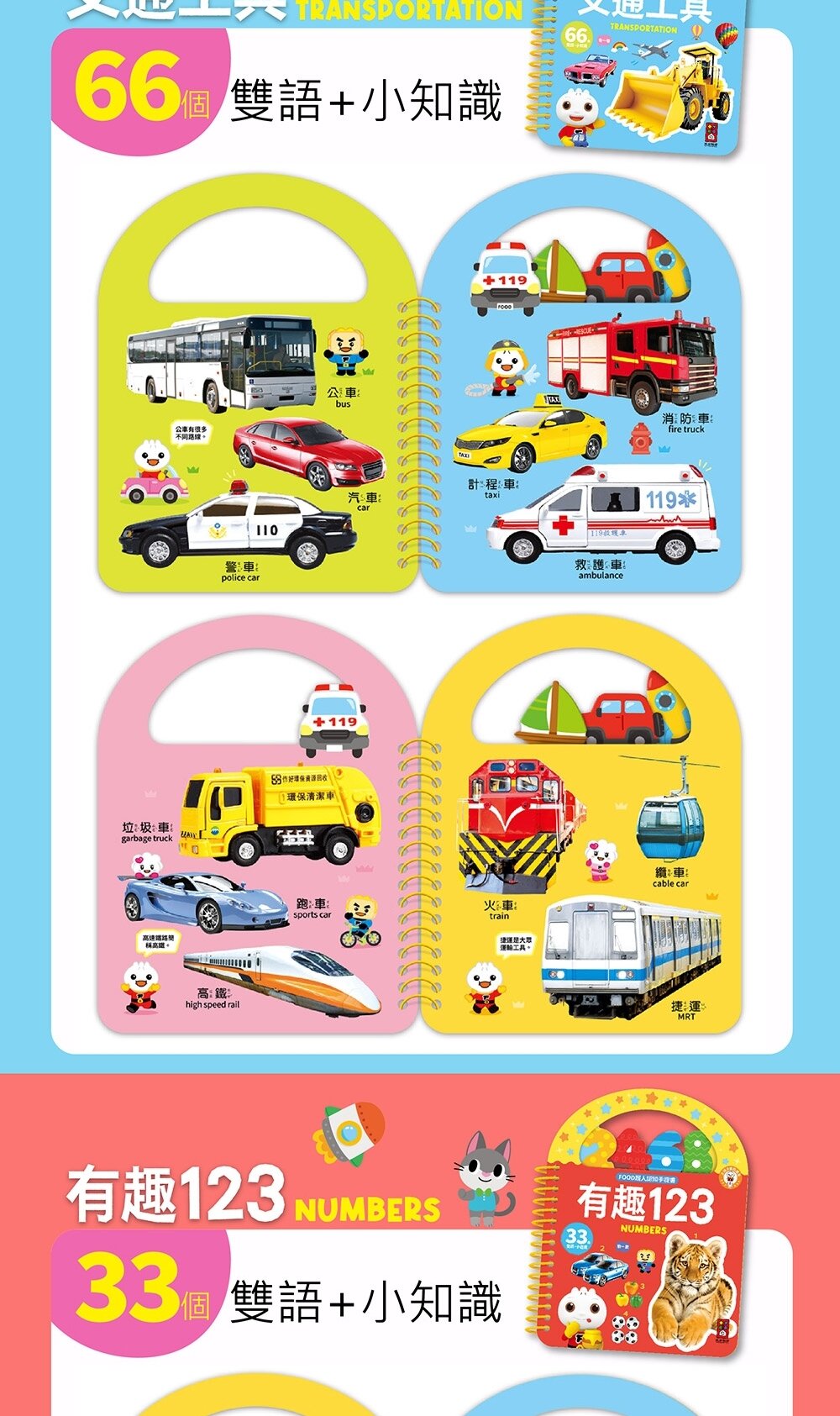 媽媽買 FOOD超人認知手提書 風車寶貝 8大主題 中英雙語 點讀互動 幼兒認知學習啟蒙書-圖片-14