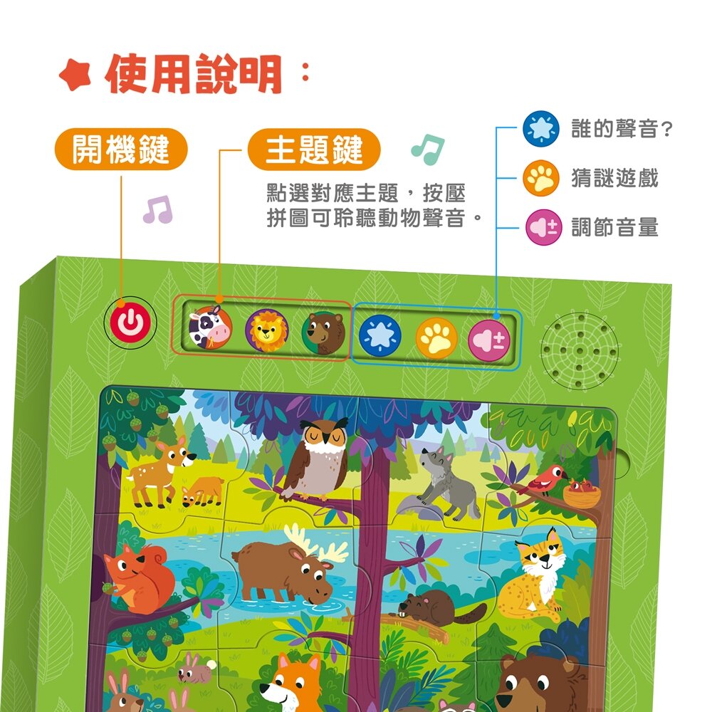 媽媽買 趣味有聲拼圖 華碩文化 有聲書 拼圖 趣味點點名-圖片-2