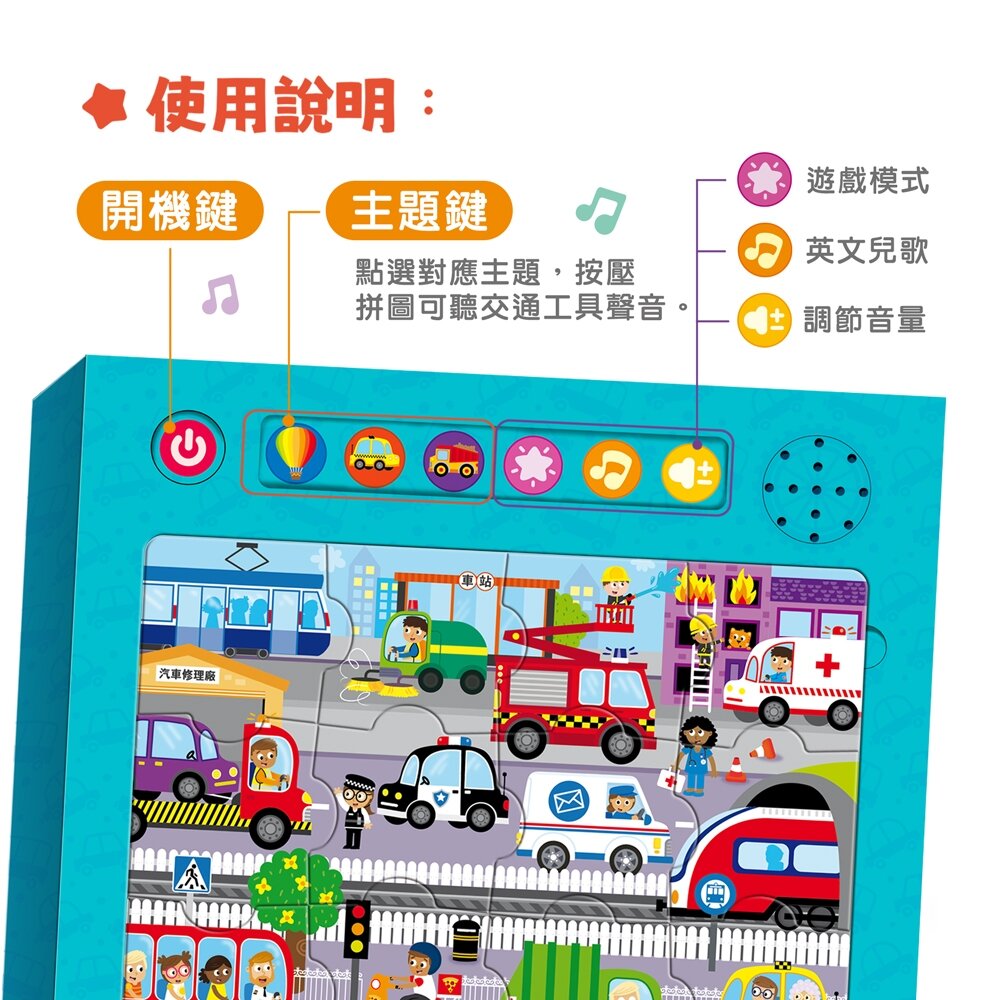 媽媽買 趣味有聲拼圖 華碩文化 有聲書 拼圖 趣味點點名-圖片-4