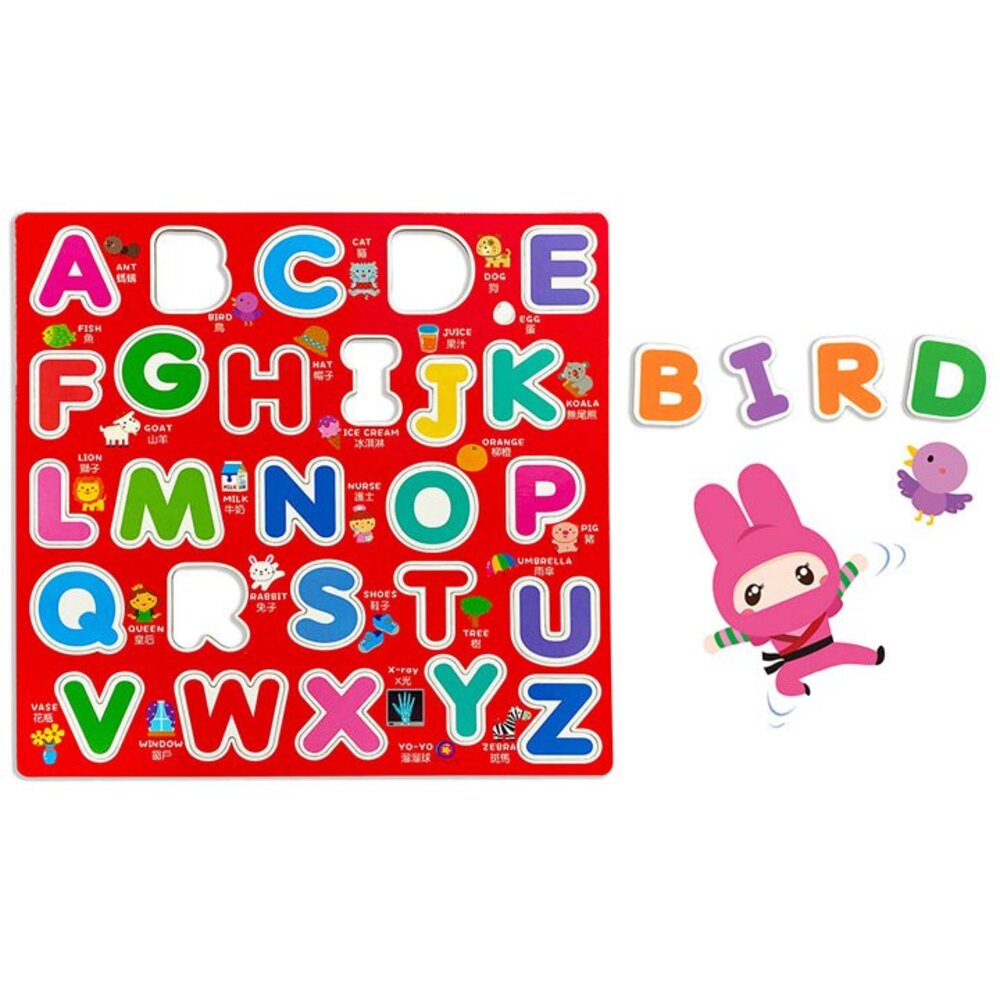 媽媽買 磁鐵學習板 幼福 忍者兔 ABC 123 ㄅㄆㄇ abc-圖片-2