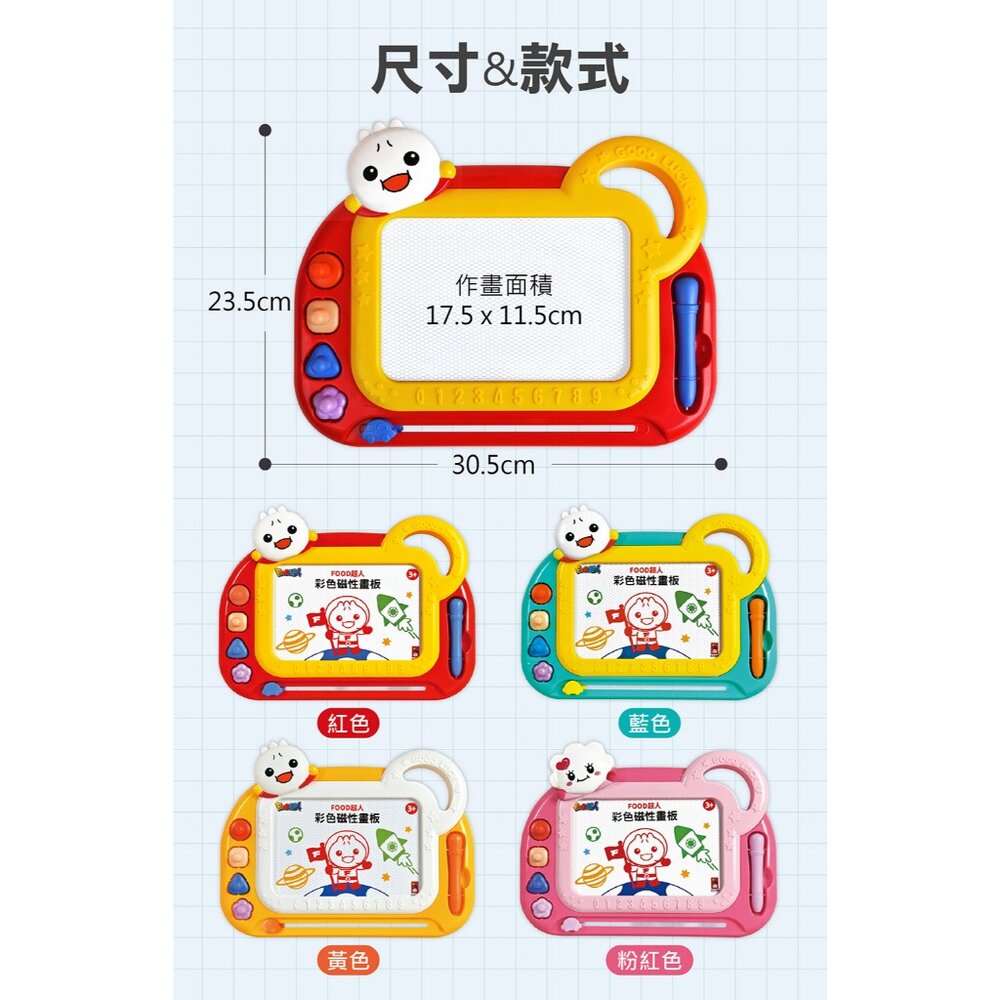 媽媽買 FOOD超人彩色隨身磁性畫板 風車寶貝 磁性畫板 N次寫 N次畫 激發無限的想像力與創造力-圖片-5