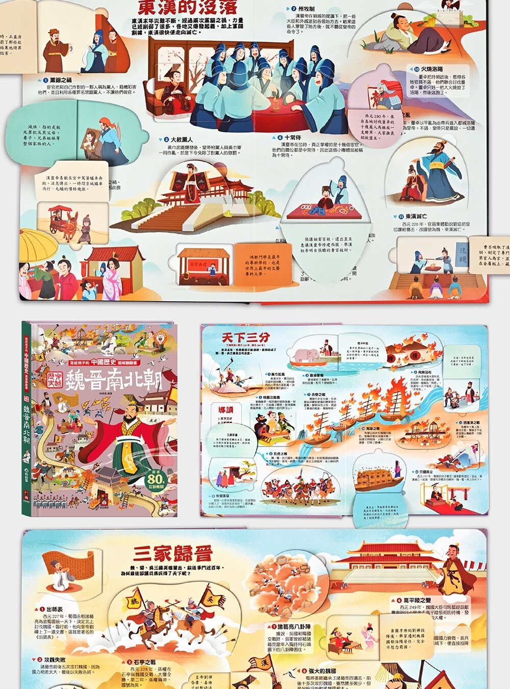 媽媽買 寫給孩子的中國歷史圖解翻翻書 風車寶貝 FOOD超人 翻翻書 歷史百科 點讀有聲書-圖片-11