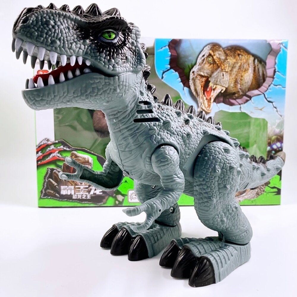 媽媽買 電動恐龍 聲光電動 霸王龍 雙冠龍 三角龍 劍龍 棘背龍 恐龍-圖片-2