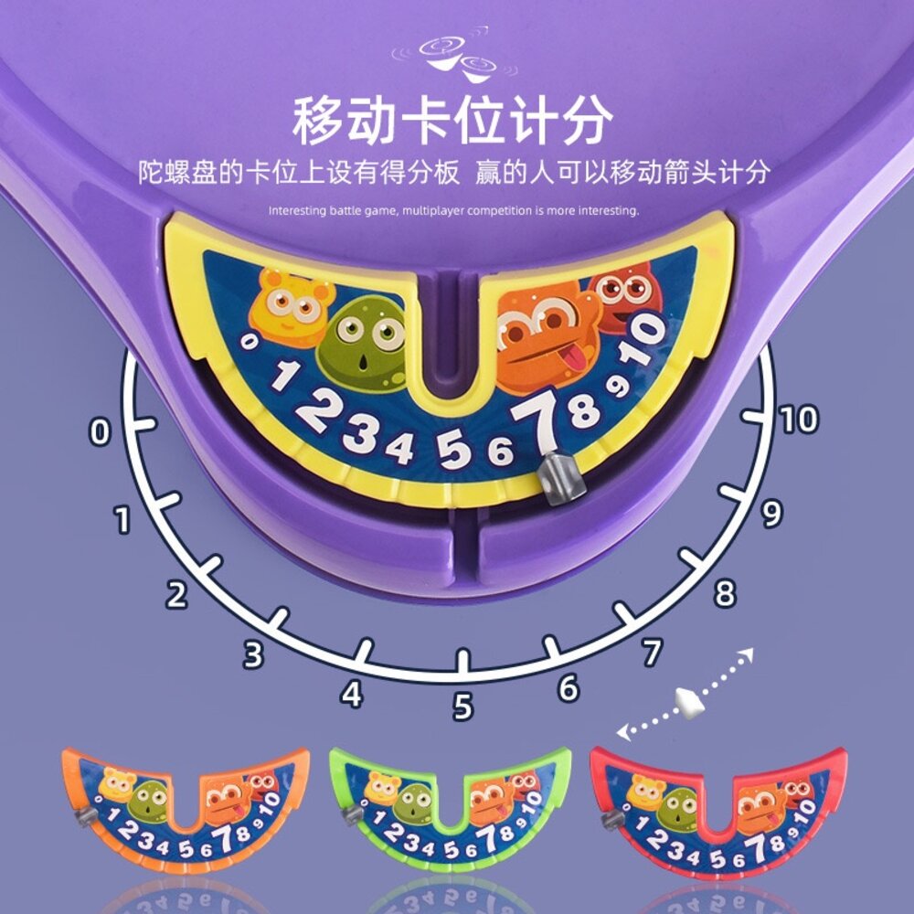 媽媽買 陀螺 陀螺大作戰 多人競技 親子互動 抽拉式陀螺 四人對戰-圖片-3