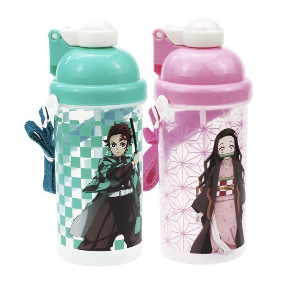 媽媽買 波力 汪汪隊 KT 史努比 角落小夥伴 角落生物 粉紅豬小妹 佩佩豬 水壺 彈蓋 吸管水壺 500ml 附背帶-圖片-1