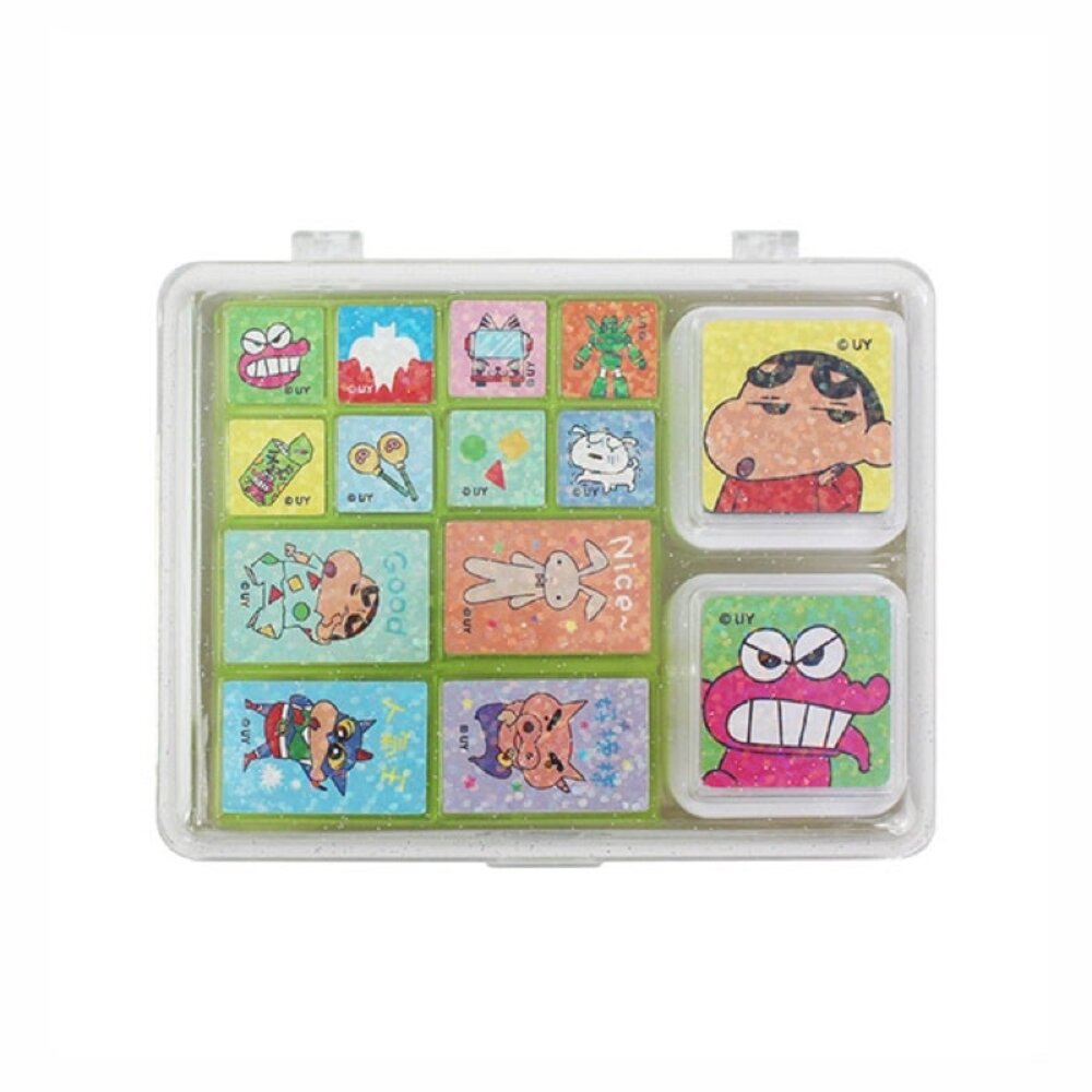 媽媽買 蠟筆小新 拉拉熊 汪汪隊立大功 卡娜赫拉 盒裝印章組 附印泥-圖片-1