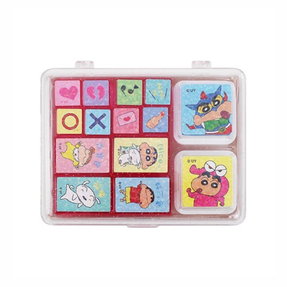 媽媽買 蠟筆小新 拉拉熊 汪汪隊立大功 卡娜赫拉 盒裝印章組 附印泥-圖片-2