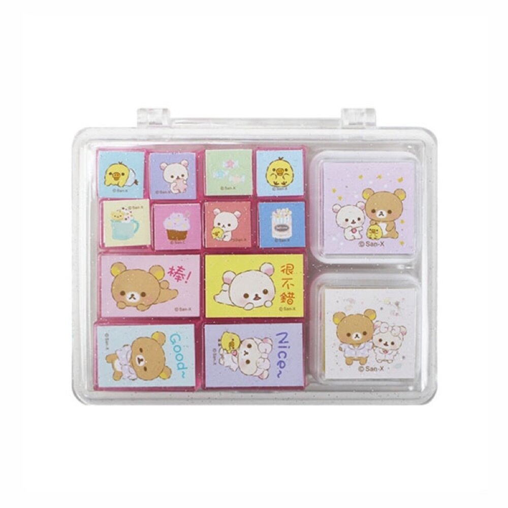媽媽買 蠟筆小新 拉拉熊 汪汪隊立大功 卡娜赫拉 盒裝印章組 附印泥-圖片-3