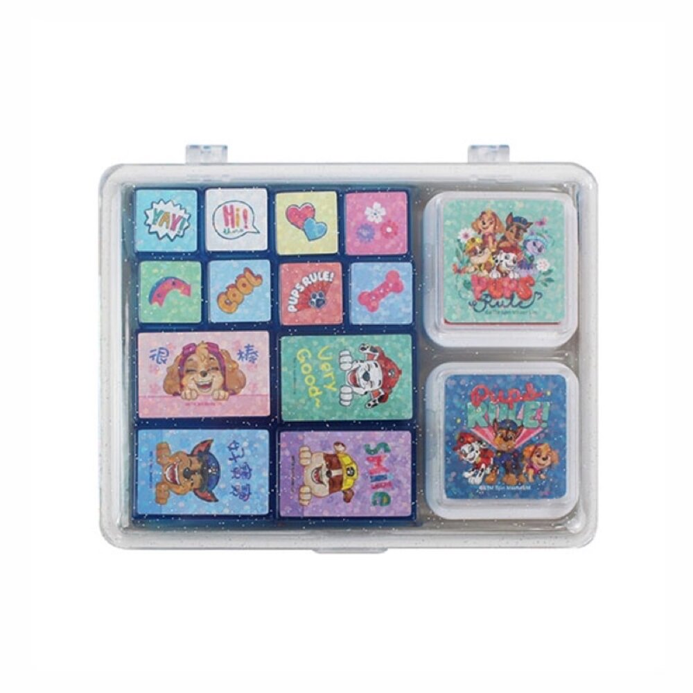 媽媽買 蠟筆小新 拉拉熊 汪汪隊立大功 卡娜赫拉 盒裝印章組 附印泥-圖片-4