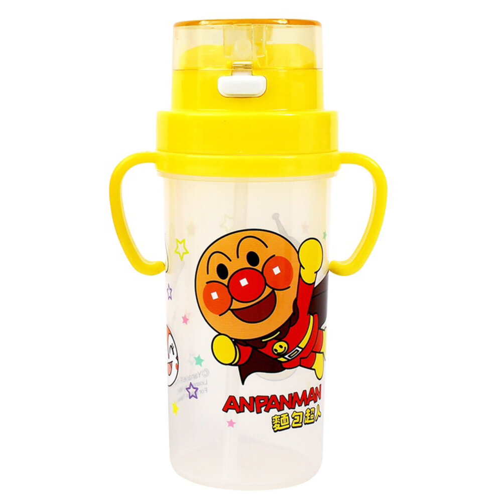 媽媽買 汪汪隊立大功 佩佩豬 麵包超人 巧虎 兩用式多功能水壺 附背帶 雙手把水壺 雙把手 吸管水壺(370ml)-圖片-6