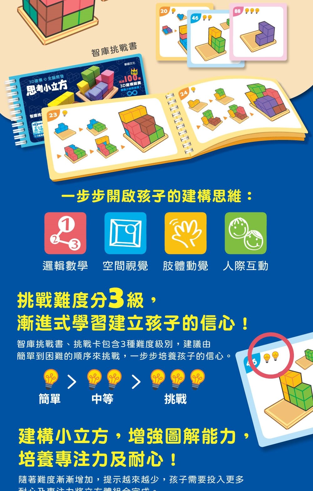 媽媽買 思考小立方 華碩文化 教具 益智遊戲 專注力 兒童發展 職能治療 益智玩具 親子互動-圖片-7