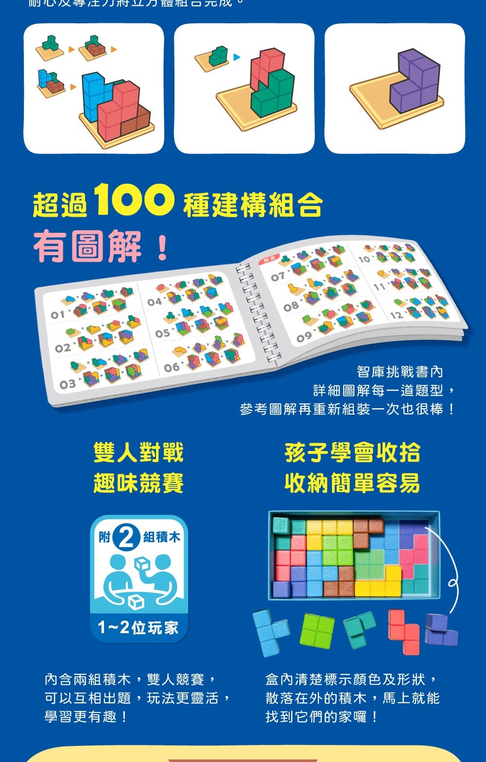 媽媽買 思考小立方 華碩文化 教具 益智遊戲 專注力 兒童發展 職能治療 益智玩具 親子互動-圖片-8