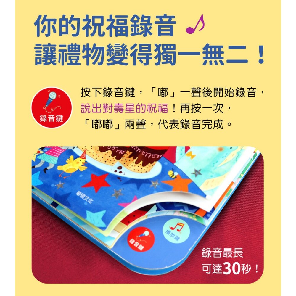 媽媽買 可以吹熄蠟燭的互動有聲書 生日快樂 華碩文化 互動書 有聲書 繪本 童書 厚紙書-圖片-8
