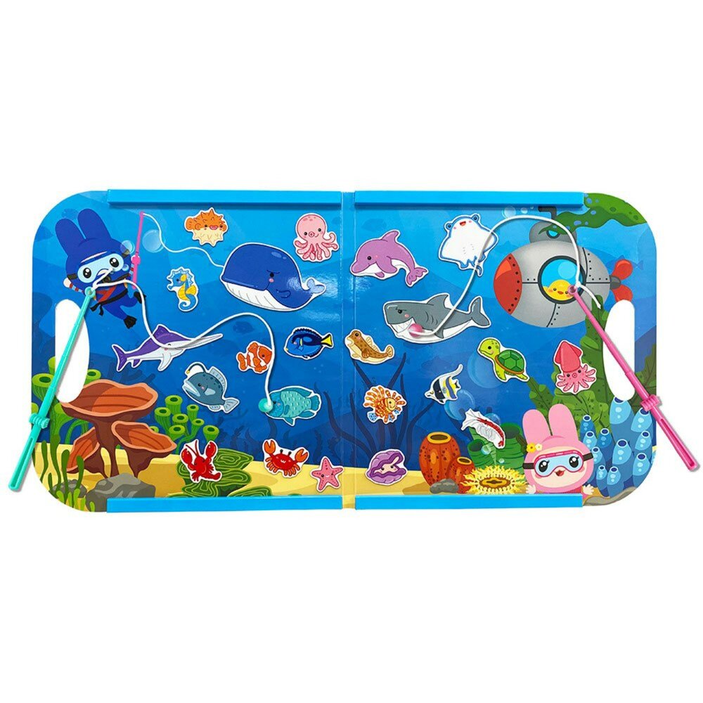 媽媽買 釣魚高手 磁鐵遊戲 幼福文化 釣魚遊戲 磁鐵書 磁鐵遊戲 室內遊戲 出門好物 親子互動-圖片-1