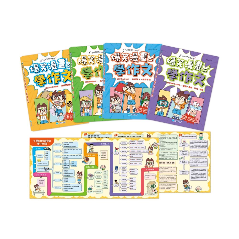 媽媽買 爆笑漫畫學作文 京采文教 兒童寫作書 小學生作文練習 漫畫作文教學 看圖作文 修辭技巧 國語課輔教材 寫作入門-圖片-7