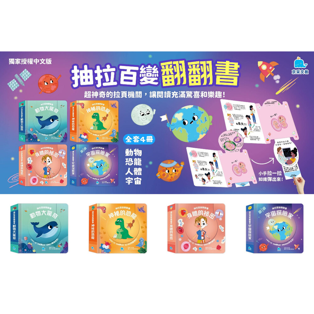 001024-09B-媽媽買 抽拉百變翻翻書 京采文教 幼兒翻翻書 互動遊戲書 學齡前認知 兒童百科 全彩注音 啟蒙教育 自然科學 親子共讀