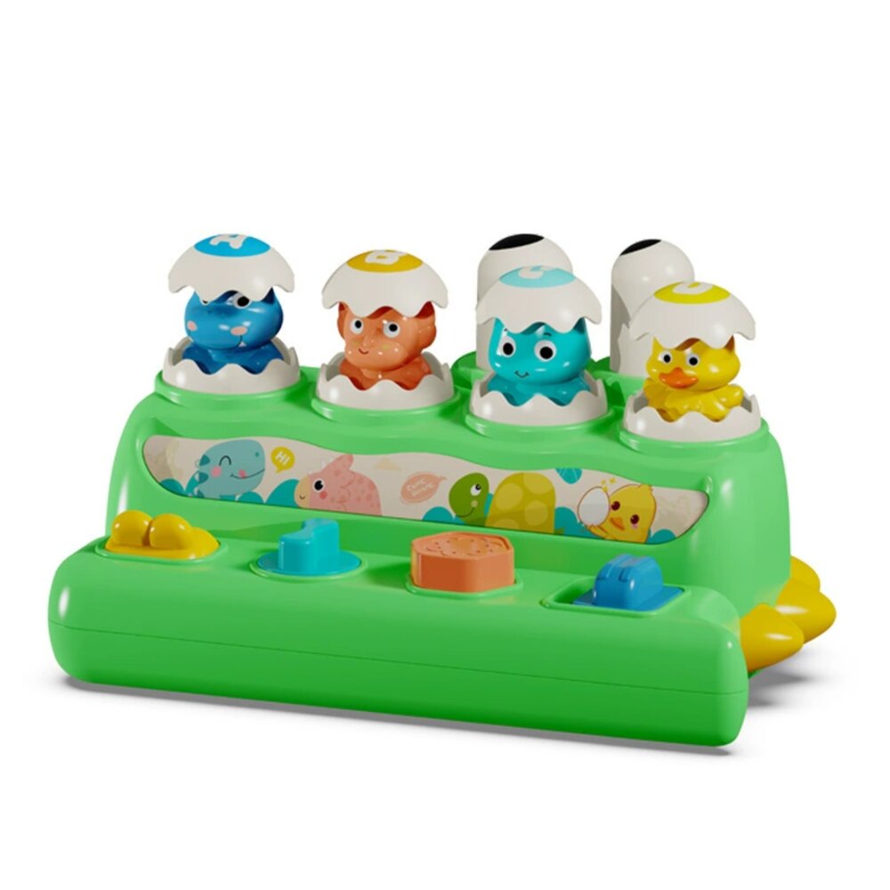 媽媽買 恐龍錘錘樂 寶寶敲敲樂 機關盒 互動玩具 幼兒益智玩具 敲擊玩具-圖片-2