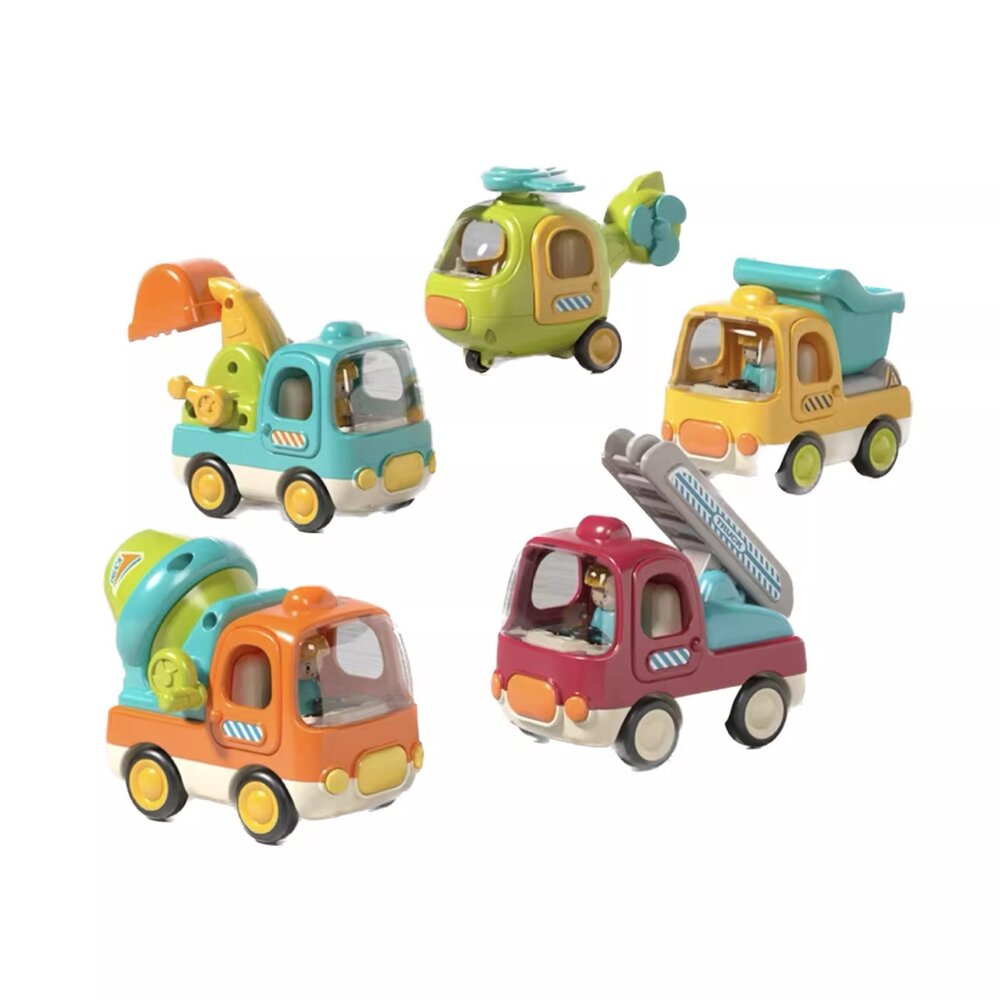 媽媽買 萌趣聲光工程車 工程車玩具 聲光玩具車 慣性滑行車 小男孩最愛禮物-圖片-1