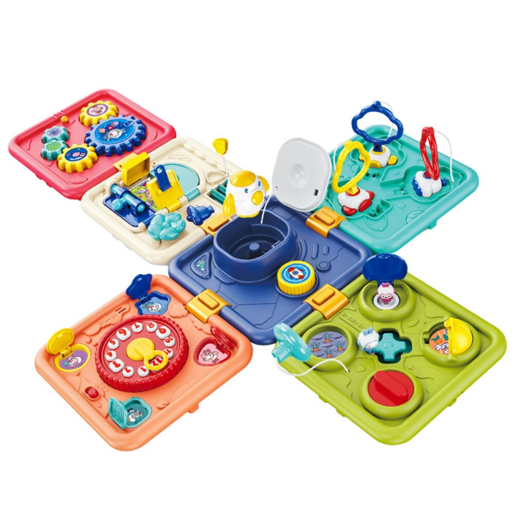 媽媽買 六面空間站 多功能六面體 六面體遊戲盒 寶寶益智玩具 嬰幼兒學習玩具 感統玩具 兒童啟蒙玩具-圖片-4