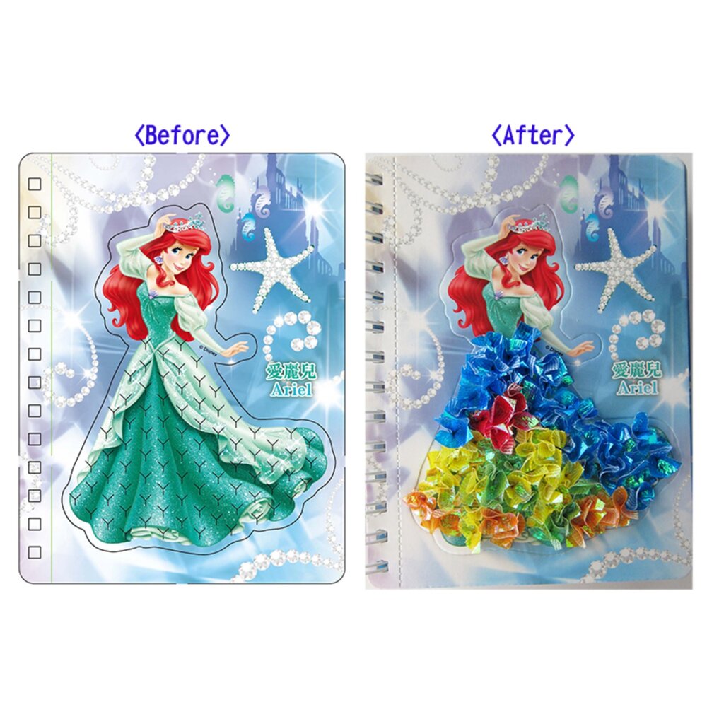 媽媽買 換裝戳戳畫 京甫 正版授權 公主戳戳畫 布貼畫DIY 幼兒手作玩具 美感創意貼畫-圖片-3