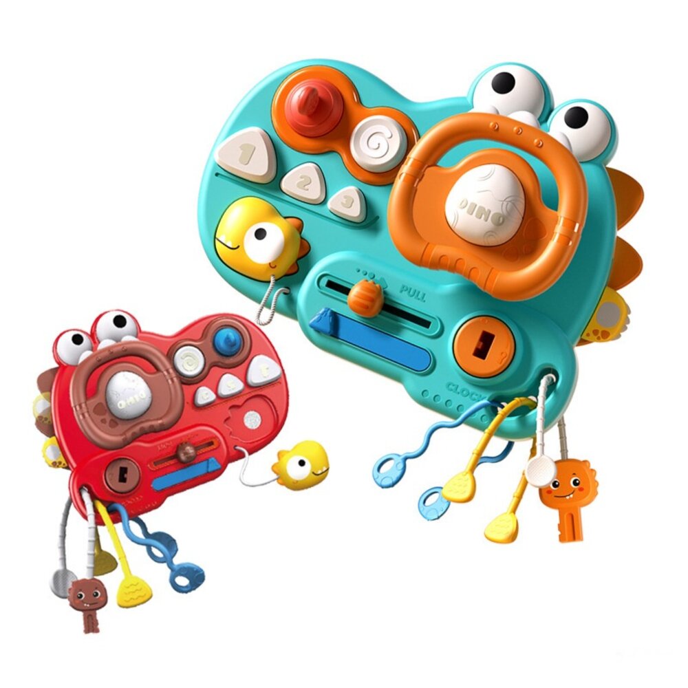 媽媽買 恐龍方向盤 嬰兒方向盤玩具 多功能方向盤玩具 幼兒駕駛模擬玩具 寶寶方向盤-圖片-4