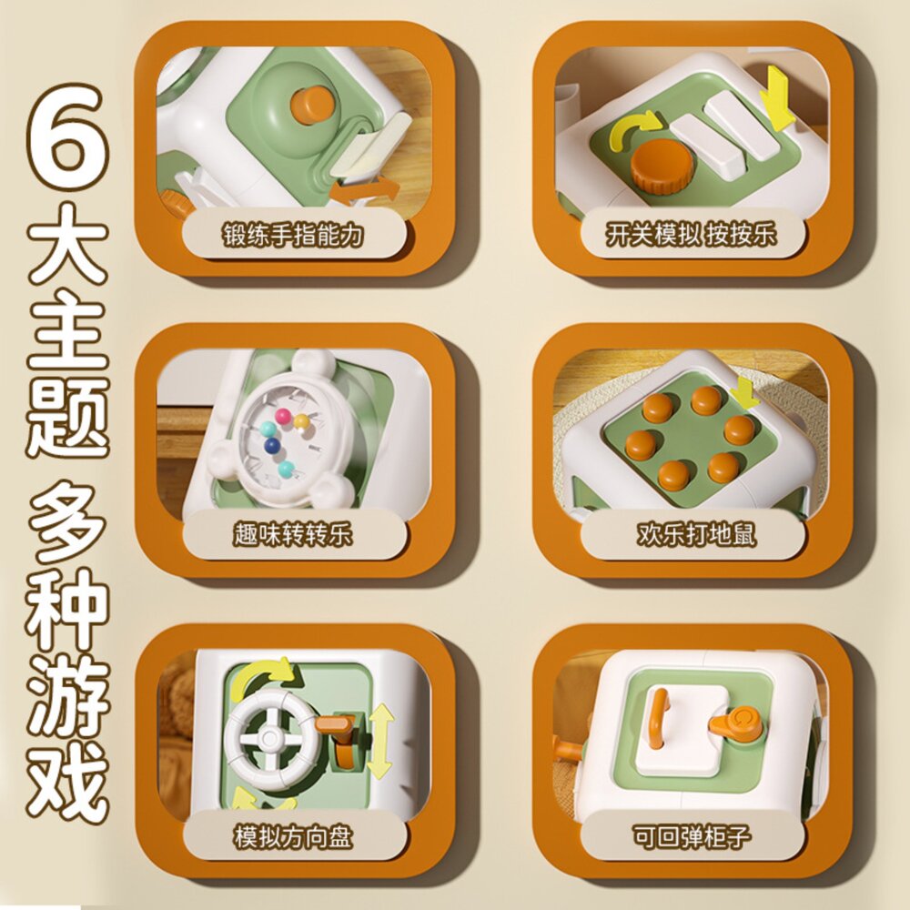 媽媽買 忙碌魔法球 忙碌球 忙碌盒 立方體益智玩具 嬰幼兒學習玩具 多功能學習方塊-圖片-1