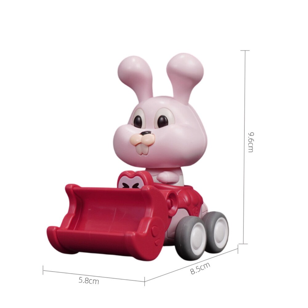 動物工程回力車 回力車玩具 卡通動物車車 工程車玩具 寶寶玩具車 寶寶感官玩具 動作協調訓練玩具-圖片-2