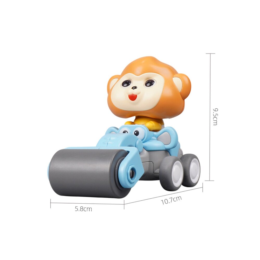 動物工程回力車 回力車玩具 卡通動物車車 工程車玩具 寶寶玩具車 寶寶感官玩具 動作協調訓練玩具-圖片-4