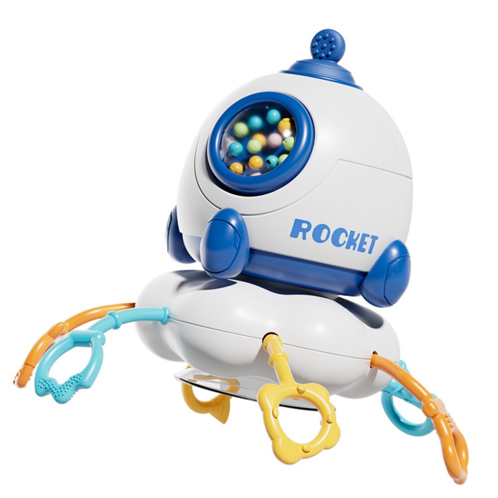 火箭拉拉樂 火箭拉拉玩具 嬰兒拉拉玩具 抓握訓練玩具 寶寶感官玩具 幼兒啟蒙玩具 寶寶手眼協調訓練-圖片-4