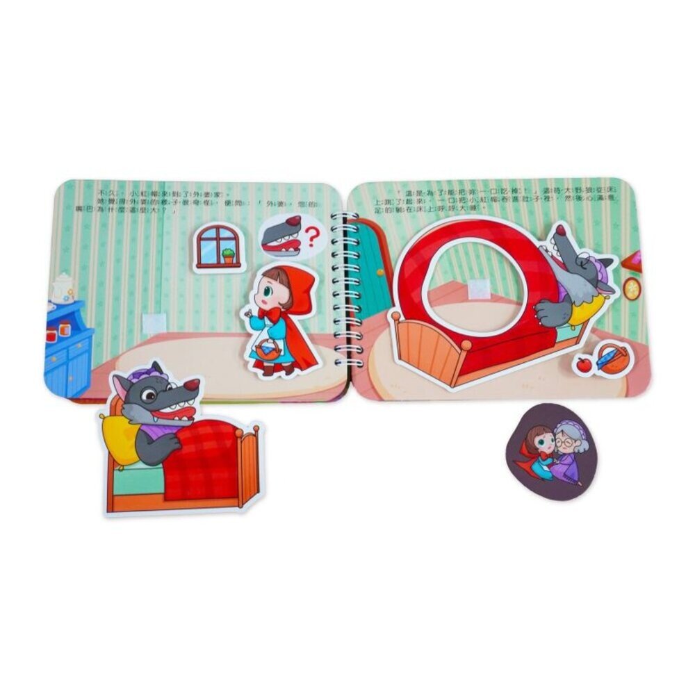 經典童話貼紙書 京采文教 黏貼遊戲書 童話黏貼書 重複貼紙書 幼兒注音書 親子共讀書籍-圖片-4