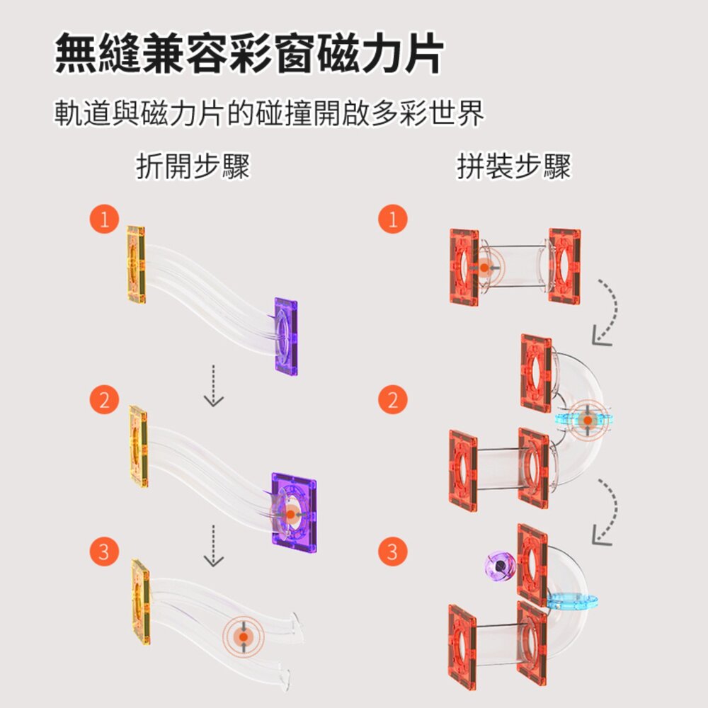 媽媽買 管道磁力片 STEAM玩具 空間邏輯訓練 創意拼搭 動手動腦玩具 磁力積木 磁性積木-圖片-3