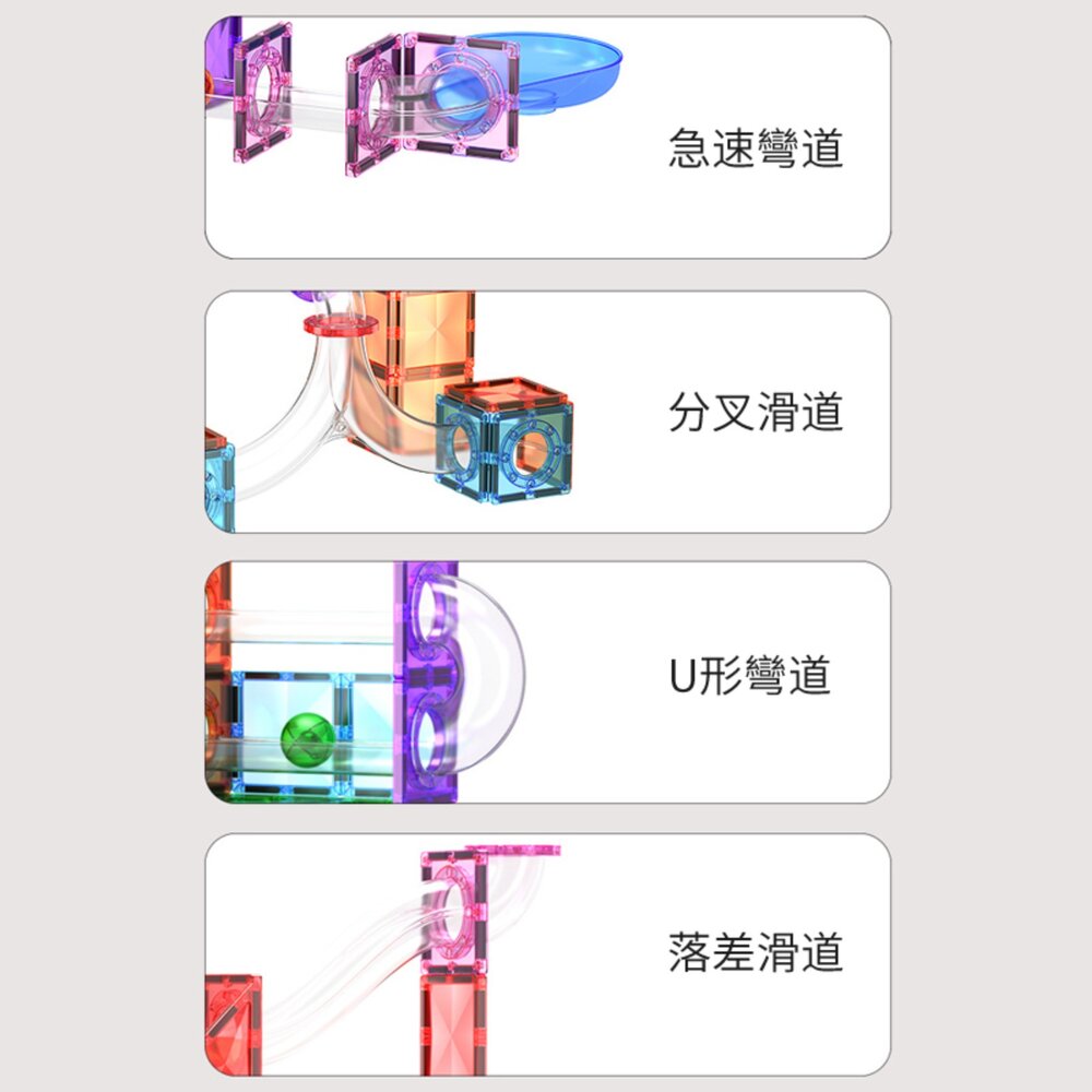 媽媽買 管道磁力片 STEAM玩具 空間邏輯訓練 創意拼搭 動手動腦玩具 磁力積木 磁性積木-圖片-5