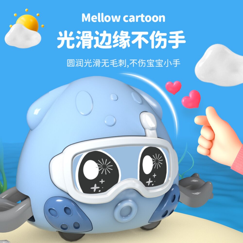 媽媽買 跑跑八爪魚 回力小玩具 無需電池 兒童益智玩具 四色可選 OPP袋裝 兒童玩具 益智玩具 回力車-圖片-2
