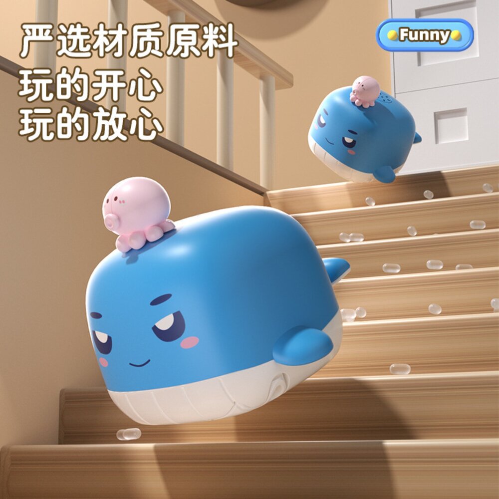 媽媽買 戲水鯨魚 噴水鯨魚 浴室鯨魚 鯨魚噴泉玩具 洗澡鯨魚玩具 自動噴水玩具-圖片-1