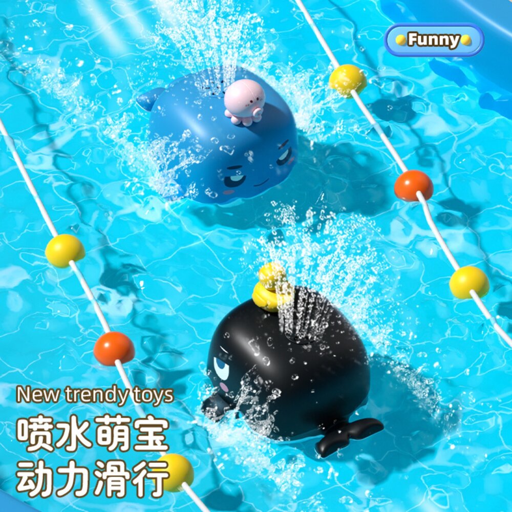 媽媽買 戲水鯨魚 噴水鯨魚 浴室鯨魚 鯨魚噴泉玩具 洗澡鯨魚玩具 自動噴水玩具-圖片-3